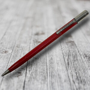 Vintage Scripto Red Mechanical Pencil "Property U.S. Government" Acrylic Hexagon